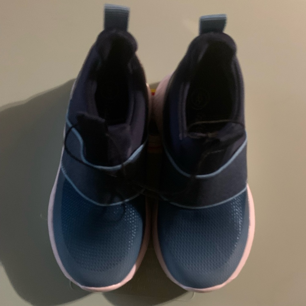 Cat and Jack Kids Navy and Pink Sneakers toddler 8